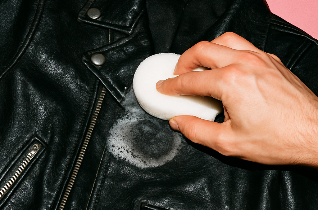 cleaning leather stains
